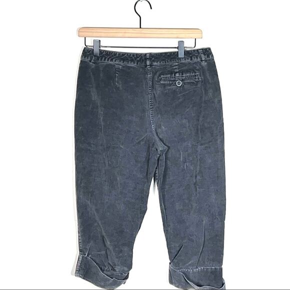 Talbots charcoal gray Capri corduroy casual pants size 6 petite 6P B169 - Picture 4 of 4